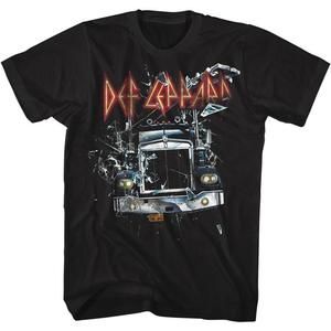 Def Leppard On Through The Glass Black Adult T-Shirt